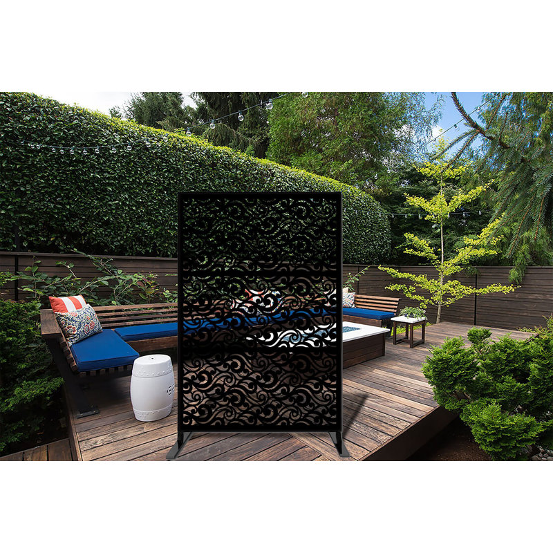 e-Joy Laser Cut Metal Privacy Screen Fence, Decorative e-Joy Laser Cut Metal Privacy Screen Fence, Decorative